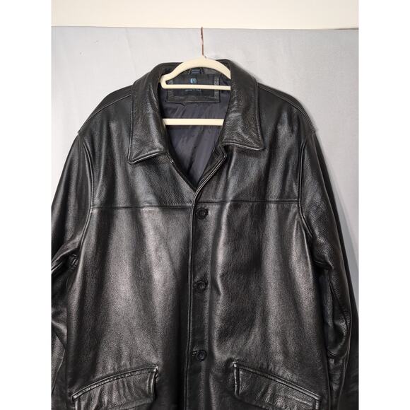 Kenneth Cole Reaction Men's Leather Jacket Classic Cut Heavy Size XL - Picture 3 of 9